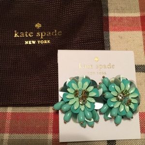 Kate spade peacock colored earrings NWT